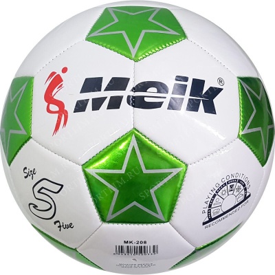 Мяч футбольный "Meik-208A" 2-слоя, (белый), TPU+PVC 2.7, 410-420 гр., машинная сшивка B31314-4